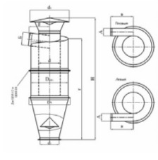 чертеж циклона ЦОЛ в Иваново