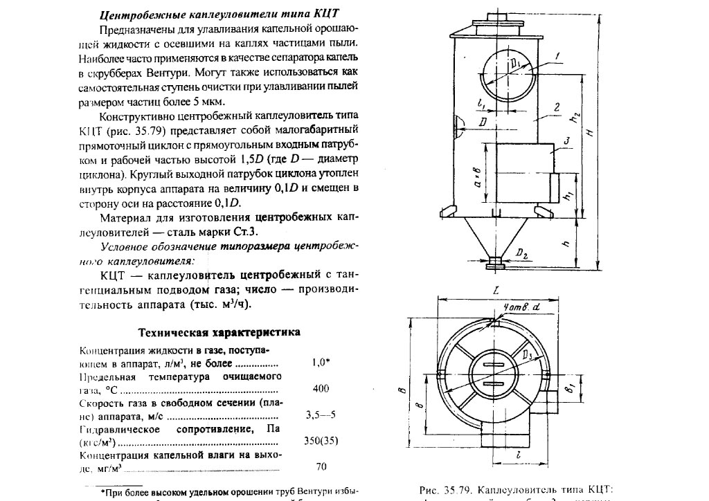 Чертеж каплеуловителя КЦТ в Иваново